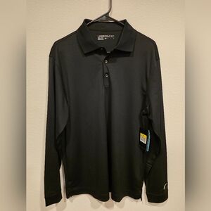 Nike Men's Dri-Fit Long Sleeve Golf Polo Shirt Black - Small